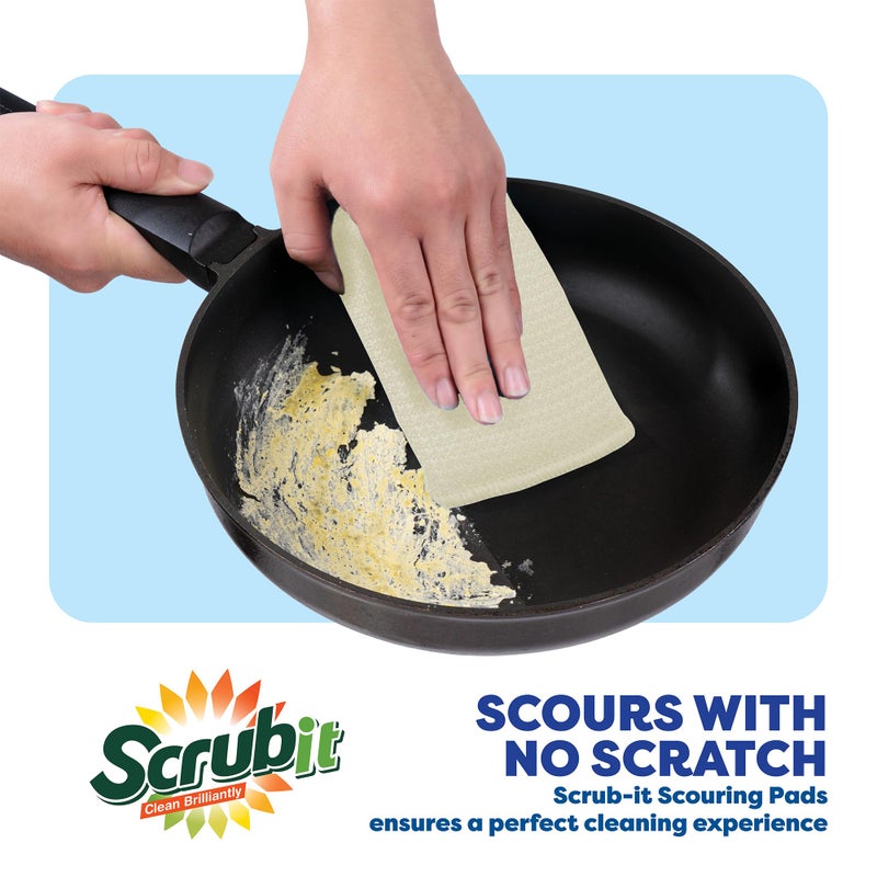 SCRUBIT 6 Scrub Sponges Kitchen by SCRUBIT, Multi-Purpose Scouring Pads, Non-Scratch Cleaning Sponges for Dishes, Pots & Non-Stick Cookware - Long Lasting Dish Scrubbers for Kitchen, Bathroom & More - Image 5